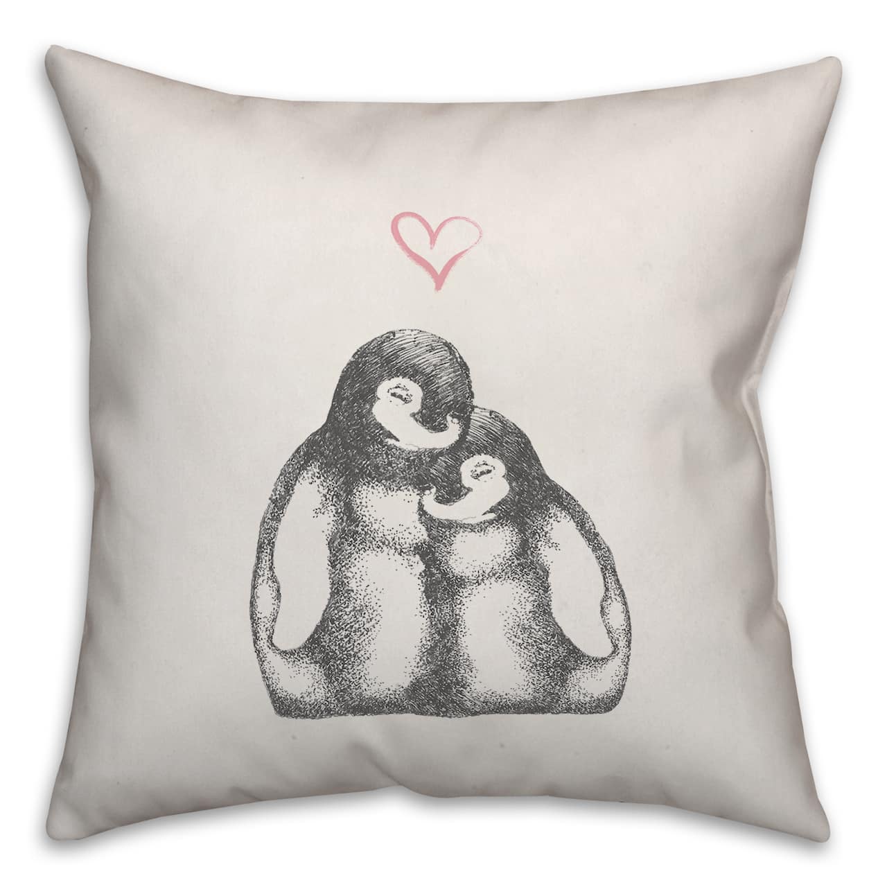 Penguin Love Throw Pillow